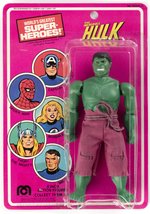 WORLD'S GREATEST SUPER-HEROES INCREDIBLE HULK MEGO ACTION FIGURE ON CARD.