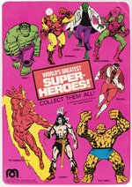 WORLD'S GREATEST SUPER-HEROES INCREDIBLE HULK MEGO ACTION FIGURE ON CARD.