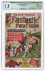 FANTASTIC FOUR ANNUAL #1 1963 CGC QUALIFIED 1.5 FAIR/GOOD (FIRST LADY DORMA & KRANG).