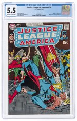 JUSTICE LEAGUE OF AMERICA #74 SEPTEMBER 1969 CGC 5.5 FINE-.