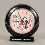 HOPALONG CASSIDY WIND-UP ALARM CLOCK BY U.S. TIME.