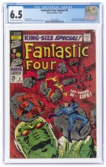 FANTASTIC FOUR ANNUAL #6 NOVEMBER 1968 CGC 6.5 FINE+ (BIRTH OF FRANKLIN RICHARDS & FIRST ANNIHILUS).