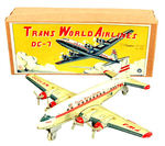 "TWA DC-7" BOXED FRICTION PLANE.