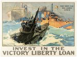 WWI KEPT THE SEA LANES OPEN SUBMARINE VICTORY LIBERTY LOAN POSTER.