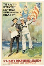 WWI JAMES MONTGOMERY FLAGG NAVY RECRUITING POSTER.