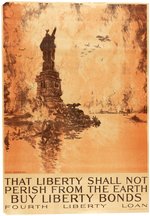 WWI THAT LIBERTY SHALL NOT PERISH WAR BONDS POSTER.