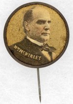 RIMMED GOLD WM. MCKINLEY PORTRAIT STICKPIN.