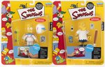 THE SIMPSONS SERIES 8 SET OF SIX CARDED ACTION FIGURES.