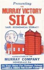 WWII ELSIE STYLE COW MURRAY VICTORY SILO DAIRY FARMERS POSTER.