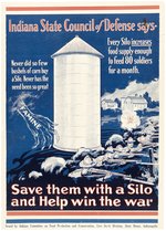 WWII INDIANA STATE DEFENSE COUNCIL FARM SILO HOMEFRONT POSTER.