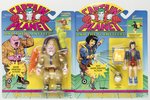 CAPTAIN PLANET CARDED ACTION FIGURE LOT OF FOUR AND TWO BOXED VEHICLES.