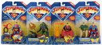 SUPERMAN THE ANIMATED SERIES CARDED ACTION FIGURE LOT OF FOUR.