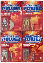 CAPTAIN POWER CARDED ACTION FIGURE CARDED LOT OF FIVE.