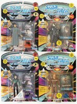 STAR TREK THE NEXT GENERATION CARDED ACTION FIGURE LOT OF SIX BY PLAYMATES.