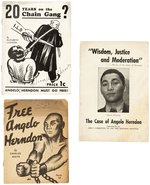 ANGELO HERNDON CIVIL RIGHTS ILD PAMPHLETS INC. AUTOGRAPH.