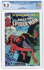 OFFICIAL MARVEL INDEX TO THE AMAZING SPIDER-MAN #1 APRIL 1985 CGC 9.2 NM-.