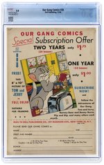 OUR GANG COMICS #28 NOVEMBER 1946 CGC 5.0 VG/FINE.