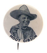 "HOOT GIBSON" 1930s SCARCE BUTTON.