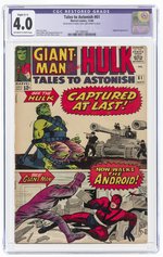 TALES TO ASTONISH #61 NOVEMBER 1964 CGC RESTORED 4.0 SLIGHT (C-1) VG.