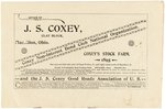 1895 J.S. COXEY GOOD ROADS SOUND MONEY BONDS BOOKLET.