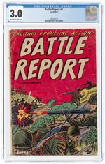 BATTLE REPORT #1 AUGUST 1958 CGC 3.0 GOOD/VG.