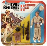 EVEL KNIEVEL 1975 EXPLORER SET CARDED ACTION FIGURE.
