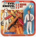 EVEL KNIEVEL 1975 RESCUE SET CARDED ACTION FIGURE.