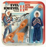 EVEL KNIEVEL 1975 ARCTIC EXPLORER SET CARDED ACTION FIGURE.