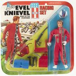 EVEL KNIEVEL 1975 RACING SET CARDED ACTION FIGURE.