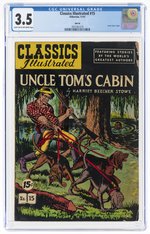 CLASSICS ILLUSTRATED #15 NOVEMBER 1951 CGC 3.5 VG- (UNCLE TOM'S CABIN).