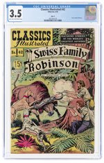 CLASSICS ILLUSTRATED #42 AUGUST 1950 CGC 3.5 VG- (SWISS FAMILY ROBINSON).