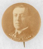 BROWNTONE WOODROW WILSON PORTRAIT BUTTON.