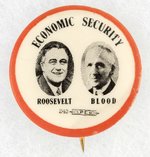 ROOSEVELT & BLOOD UTAH COATTAIL BUTTON.