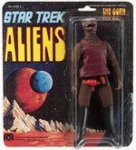 MEGO STAR TREK ORIGINAL GORN FIGURE ON REPRODUCTION BLISTER CARD.