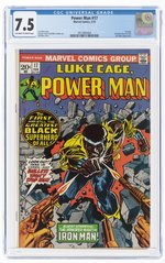 POWER MAN #17 FEBRUARY 1974 CGC 7.5 VF-.