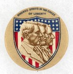 WILSON SHIELD "KINDRED SPIRITS IN THE CAUSE OF LIBERTY" BUTTON.
