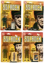 SGT. ROCK ACTION FIGURE LOT OF FOUR CARDED ACTION FIGURES BY REMCO.