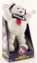 THE REAL GHOSTBUSTERS STAY-PUFT MARSHMALLOW MAN PLUSH TOY IN BOX.