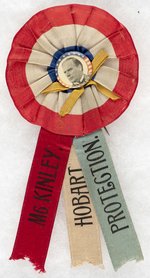 MCKINLEY, HOBART, PROTECTION ROSETTE RIBBON BADGE.