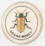 MCKINLEY: SOUND MONEY GOLD BUG PORCELAIN STUD.