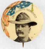 COL. THEODORE ROOSEVELT FOR GOVERNOR ROUGH RIDER BUTTON.