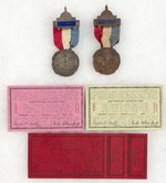 GROUPING OF 1916 PROGRESSIVE NATIONAL CONVENTION TICKETS AND BADGES.