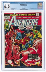 AVENGERS #112 JUNE 1973 CGC 6.5 FINE+ (FIRST MANTIS).