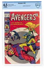 AVENGERS #59 DECEMBER 1968 CBCS 4.5 VG+ (FIRST YELLOWJACKET).