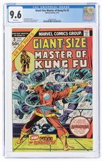 GIANT-SIZE MASTER OF KUNG FU #3 MARCH 1975 CGC 9.6 NM+.