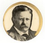 SCARCE GOLD BORDER ROOSEVELT PORTRAIT BUTTON.