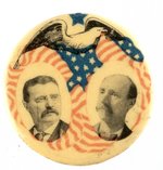 PATRIOTIC ROOSEVELT & DUNN MINNESOTA COATTAIL BUTTON.