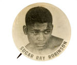 "SUGAR RAY ROBINSON" 1950s PORTRAIT BUTTON.