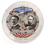 ROOSEVELT & FAIRIBANKS COLORFUL 1904 JUGATE PAPERWEIGHT.