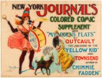 THE YELLOW KID 1896 NEW YORK JOURNAL COLOR SUPPLEMENT ADVERTISING POSTER.